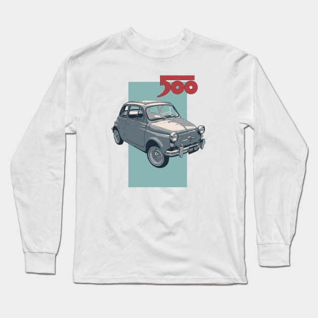 Fiat 500 Long Sleeve T-Shirt by Joshessel